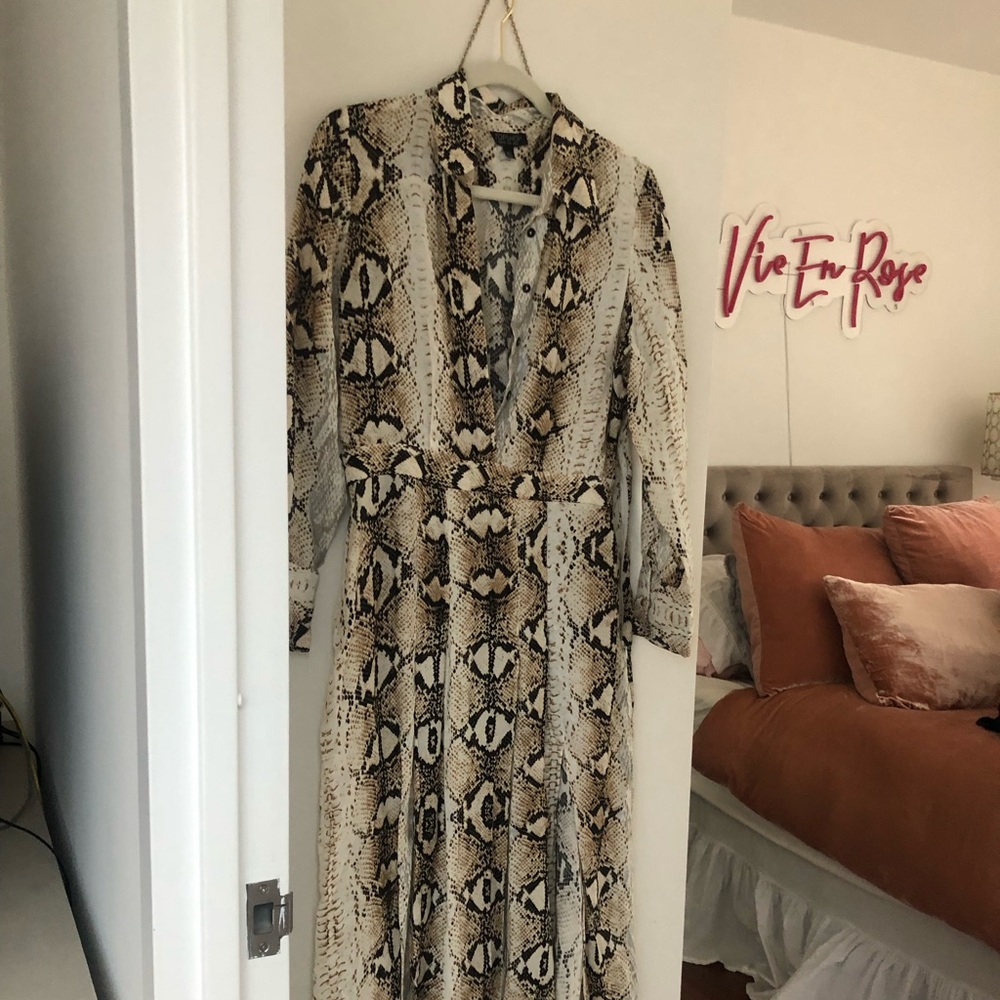 Snake Print Maxi Dress